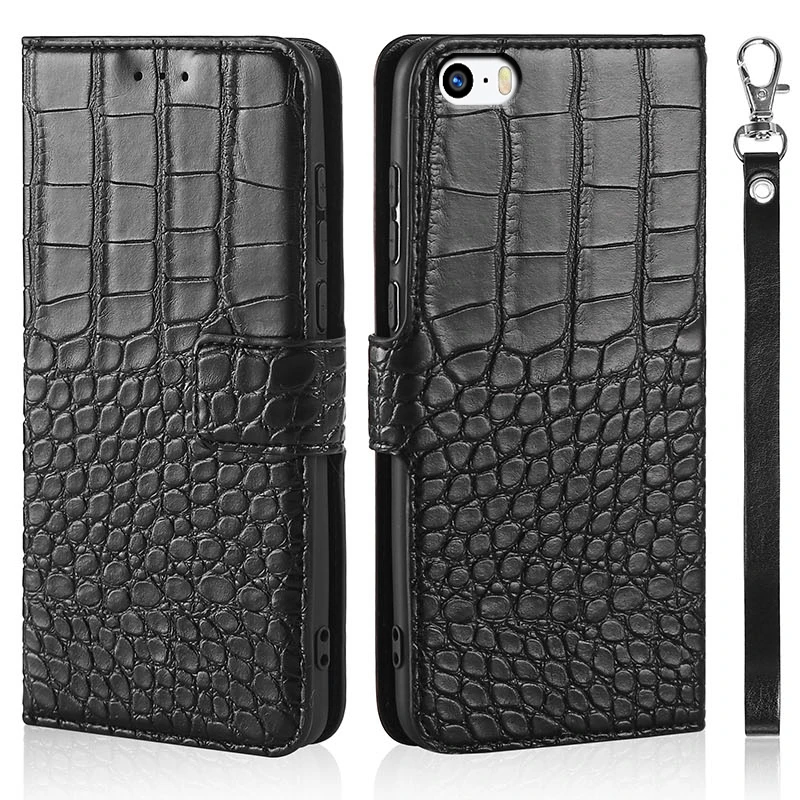 Luksuzni Magnetni Usnjena torbica Krokodil Teksturo Primeru Za iPhone 5 5S SE iPhone5 S 5SE Projekcijska Stojala Denarnice Coque s Silikonsko