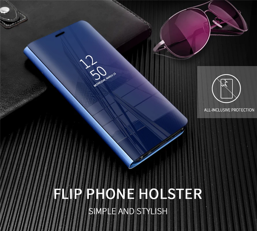 Luksuzni Ogledalo Flip Primeru Telefon Za Asus Zenfone Max Pro M2 ZB631KL ZB630KL Jasen Pogled Kritje Fundas