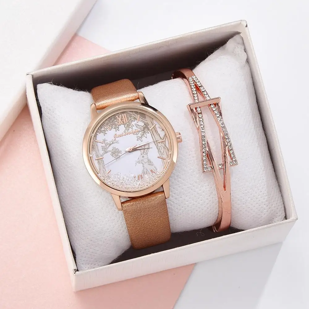 Luksuzni Ženske Usnje Watch Modne Dame Diamond Quartz Elegantno ročno uro Žensk Usnje Watch Reloj Mujer Padec Ladijskega prometa