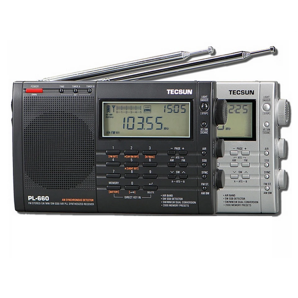 Lusya Tecsun PL-660 Prenosni Stereo Radio Visoko Zmogljivost Full Band Digitalno Iskanje postaj FM AM Radio SW SSB I3-001