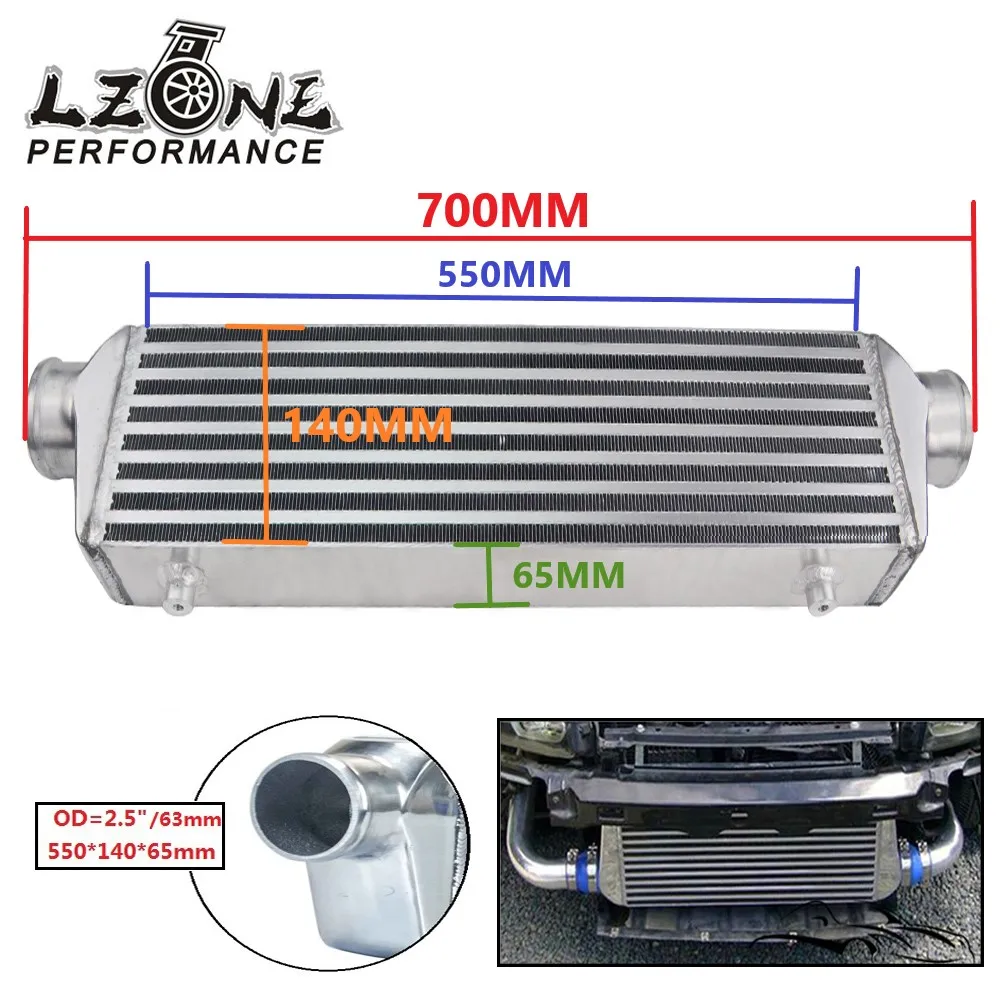 LZONE - 550*140*65mm Univerzalno Turbo Intercooler bar&ploščo OD=2.5