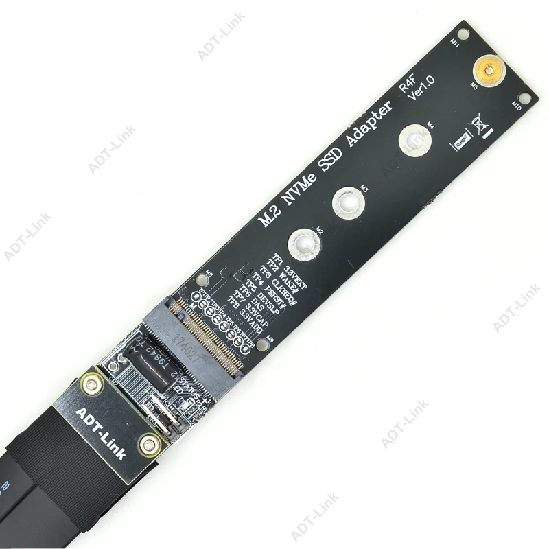 M. 2 NVMe SSD ssd Podaljšek Riser card podpora M2, M ključ PCI-E 3.0 x4 4 pcie 4x Polni Hitrosti ADT 32 G/sbt R44SF
