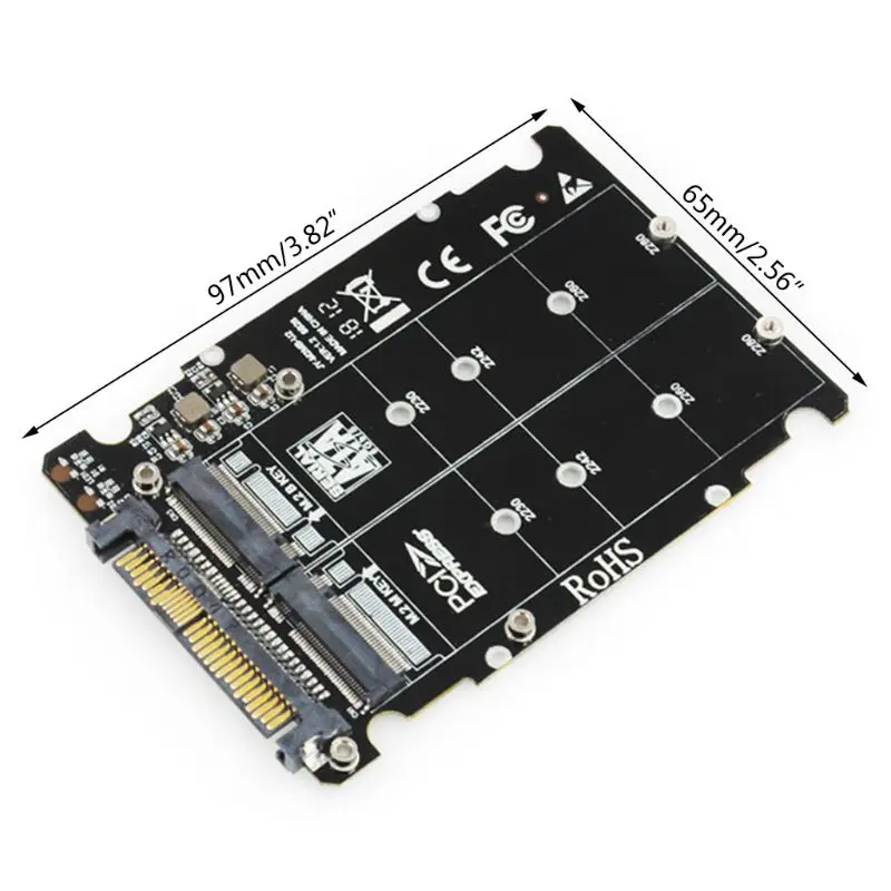 M. 2 SSD za U. 2 Adapter 2 v 1 M. 2 NVMe SATA-Bus SSD da PCI-e U. 2 SFF-8639 PCIe M2 Adapter Pretvornik za Namizne Računalnike