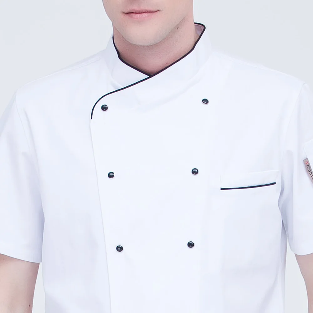 M-4XL Visoke kakovosti kuhar enotno Dvojno zapenjanje hotel catering Kuhinja restavracija enotno natakarica majica bele kuhar jakna ženska
