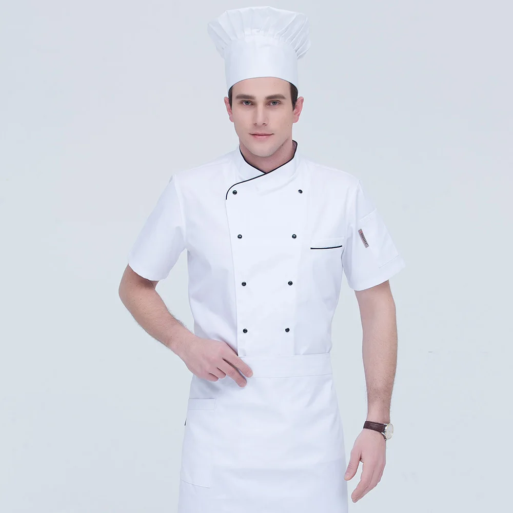 M-4XL Visoke kakovosti kuhar enotno Dvojno zapenjanje hotel catering Kuhinja restavracija enotno natakarica majica bele kuhar jakna ženska