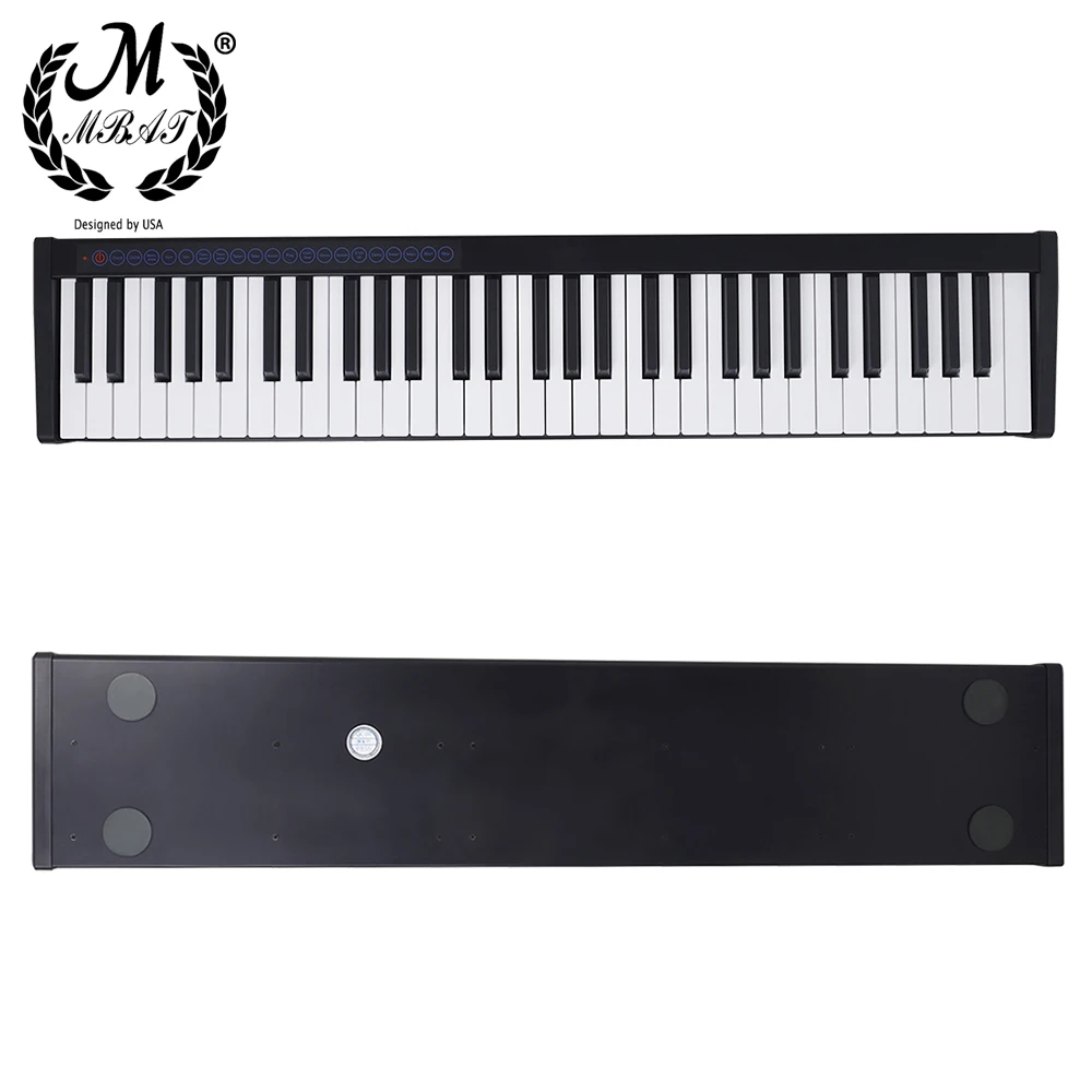 M MBAT 61 Tipke Intelligent Electronic Piano Tipkovnica MIDI Izhod 128 Tone 128 Ritmi 20 Demo Pesmi Prenosni Strokovno Klavir