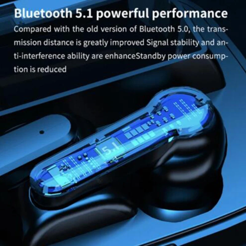M19 TWS Brezžična tehnologija Bluetooth 5.1 Slušalke Touch Kontrole (Hands-free Slušalke Hrupa Preklic Šport Vodotesne Slušalke Z Mikrofonom