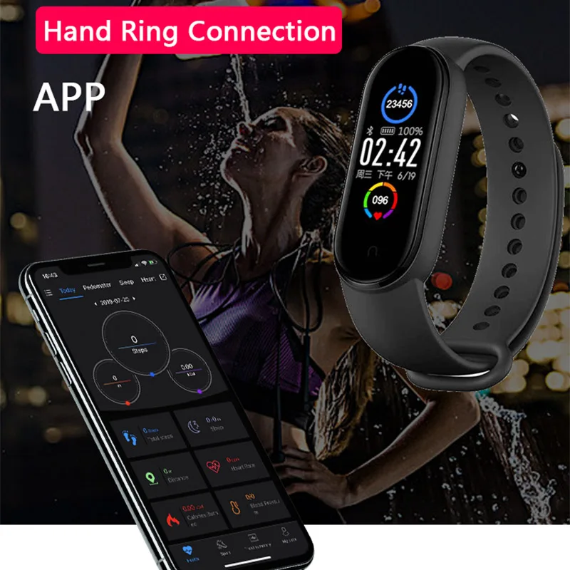 M5 Pametno Gledati Na Zdravje Pametna Zapestnica Srčni Utrip, Krvni Tlak Smart Band Smartwatch 2020 Fitnes Tracker Smartband Manžeta