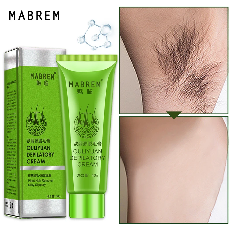 MABREM Hair Removal Cream Čisti Pore Umazanijo, Hrani Popravila Neboleč Lase Odstranjevalec Za Pazduho Noge in Roke za Nego Kože Kreme