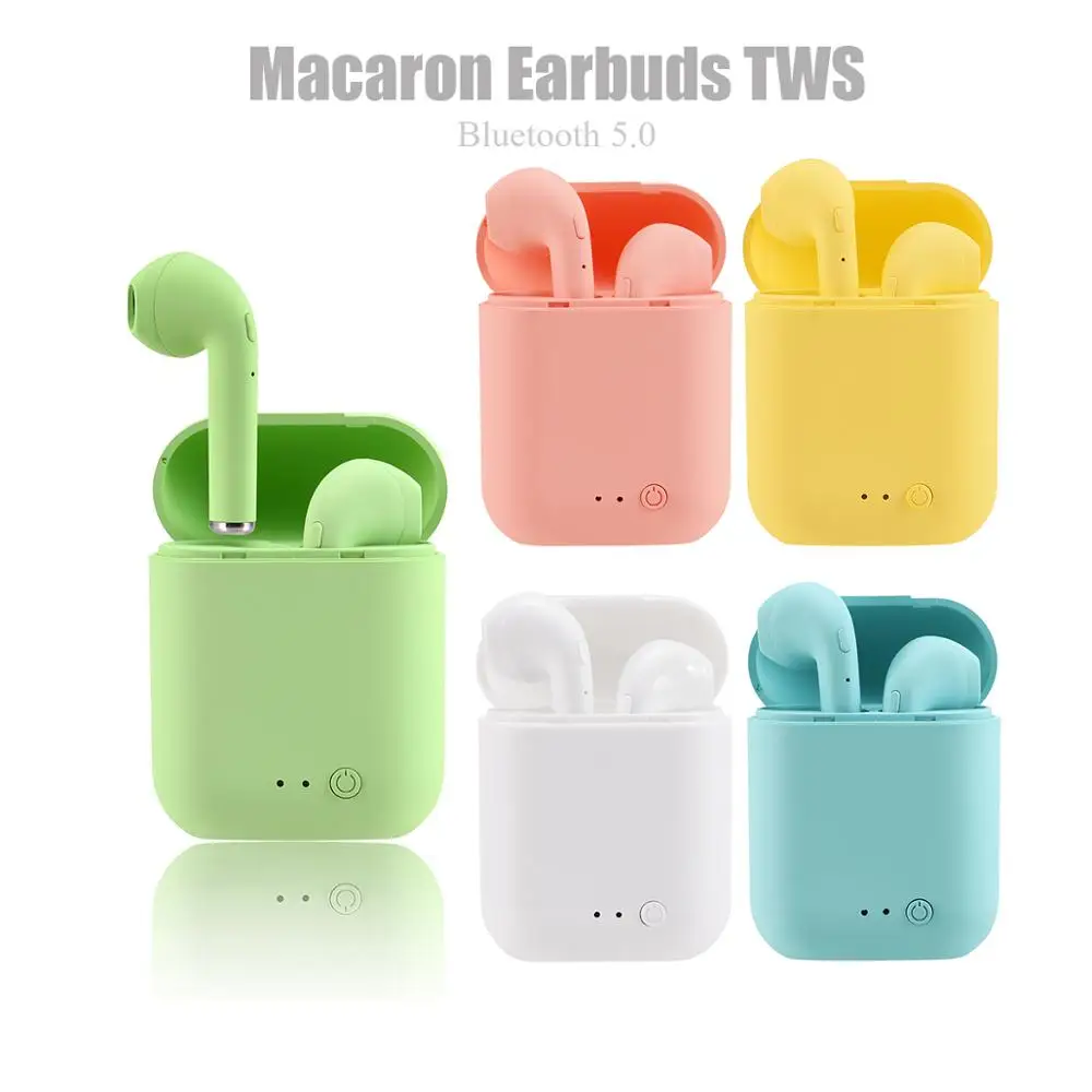 Macaron i7s MiNi 2 TWS Brezžične Slušalke Bluetooth 5.0 Slušalke Športne Slušalke Z Mikrofonom Polnjenje Box Čepkov za iPhone Xiaomi
