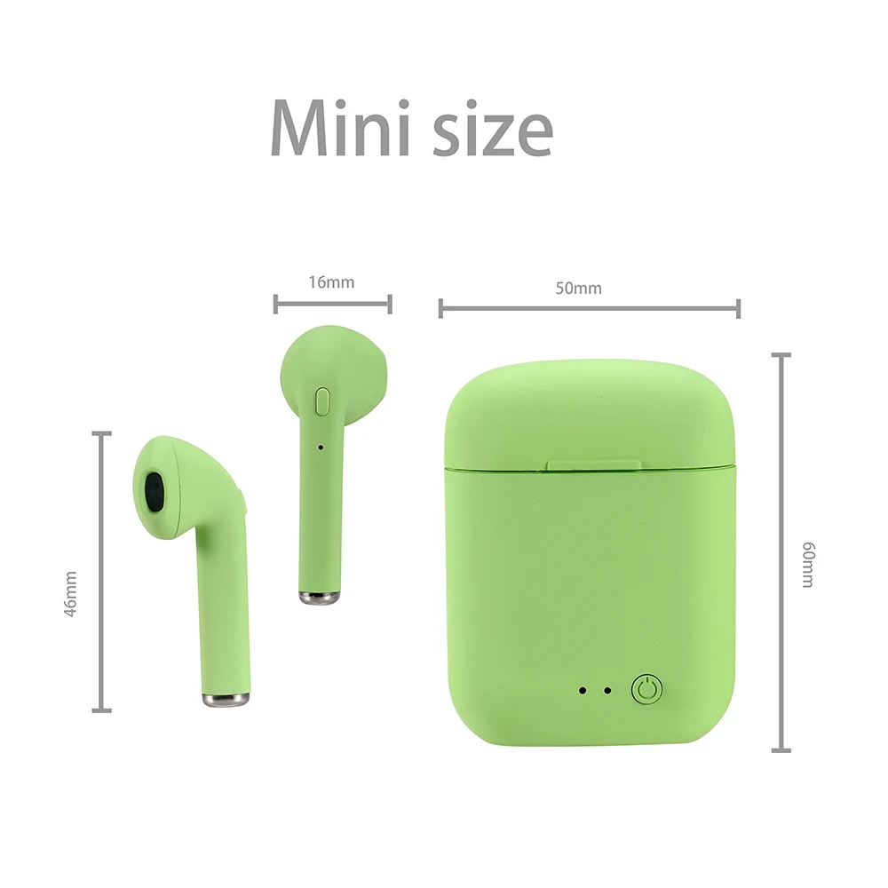 Macaron i7s MiNi 2 TWS Brezžične Slušalke Bluetooth 5.0 Slušalke Športne Slušalke Z Mikrofonom Polnjenje Box Čepkov za iPhone Xiaomi