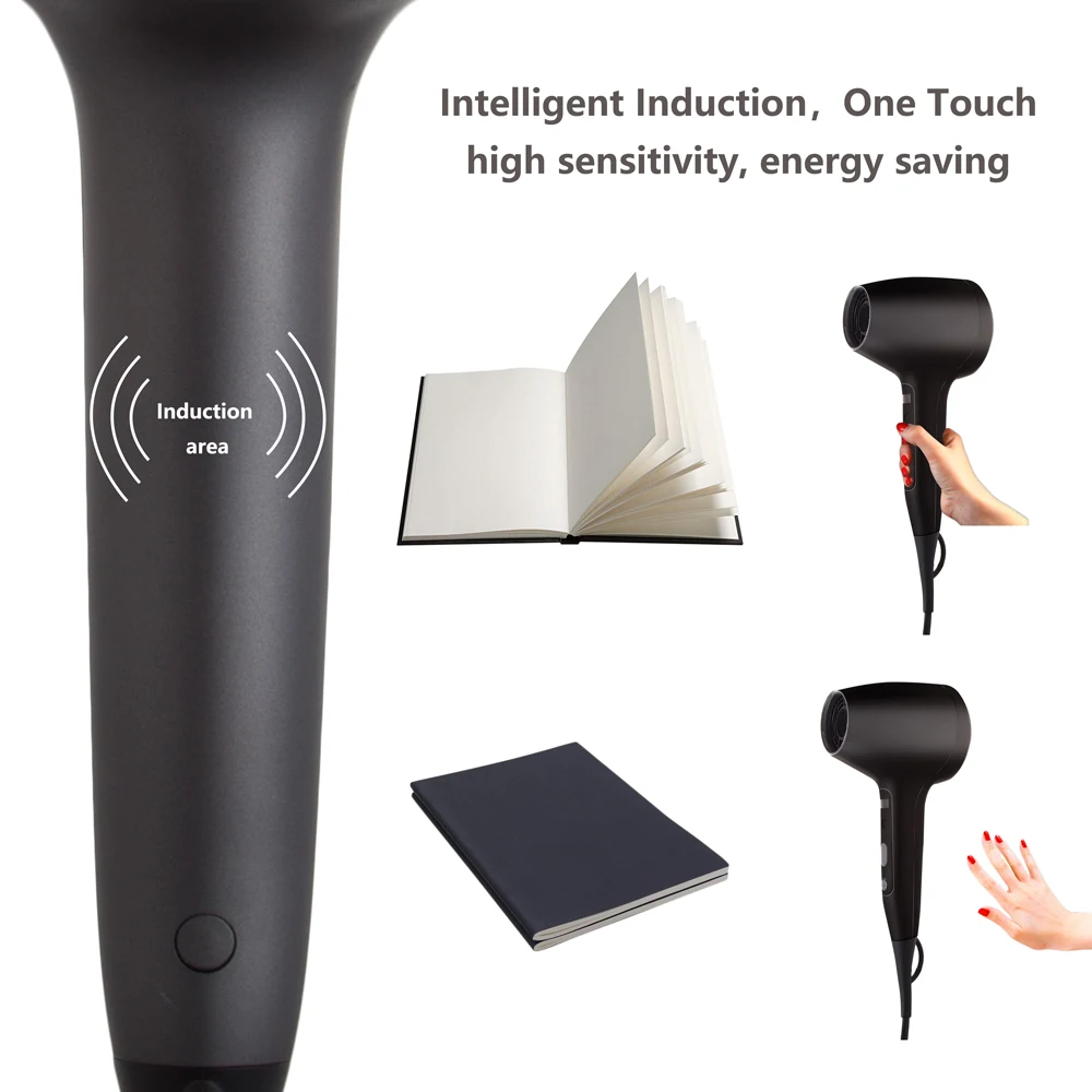 Madami Smart Touch Kontrole Električnih 110-210V Votlih-vklesan Design 3D Pretok Zraka Keramični Ionske 1600W sušilnik za Lase 6 Hitrost Lase Puhalo