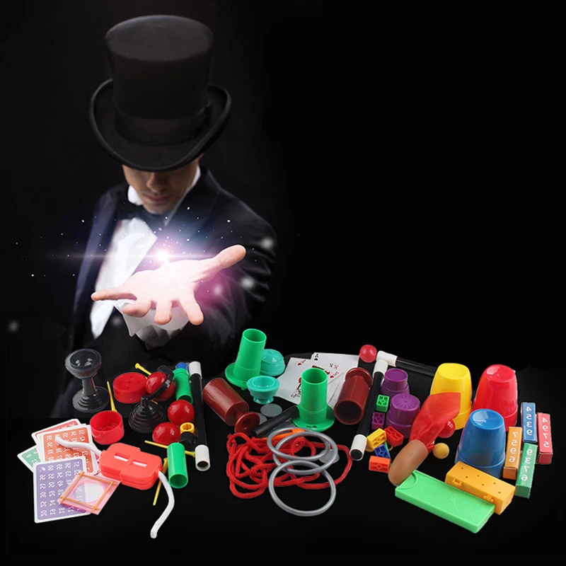 Magic Magic Set Komplet Za Otroke Znanost Igrače za Otroke Klasičnih Trikov Enostavno Igrati Čarobno Najboljše Darilo Za Fante, Dekleta in Odrasle