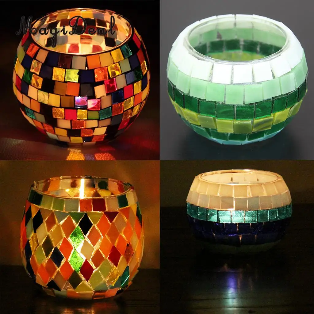MagiDeal 500 Kos Multicolor Kvadratnih Steklena Jasno, Stekleni Mozaik Ploščice Tessera za DIY Projektov, Mozaik, zaradi Česar Edinstven Design