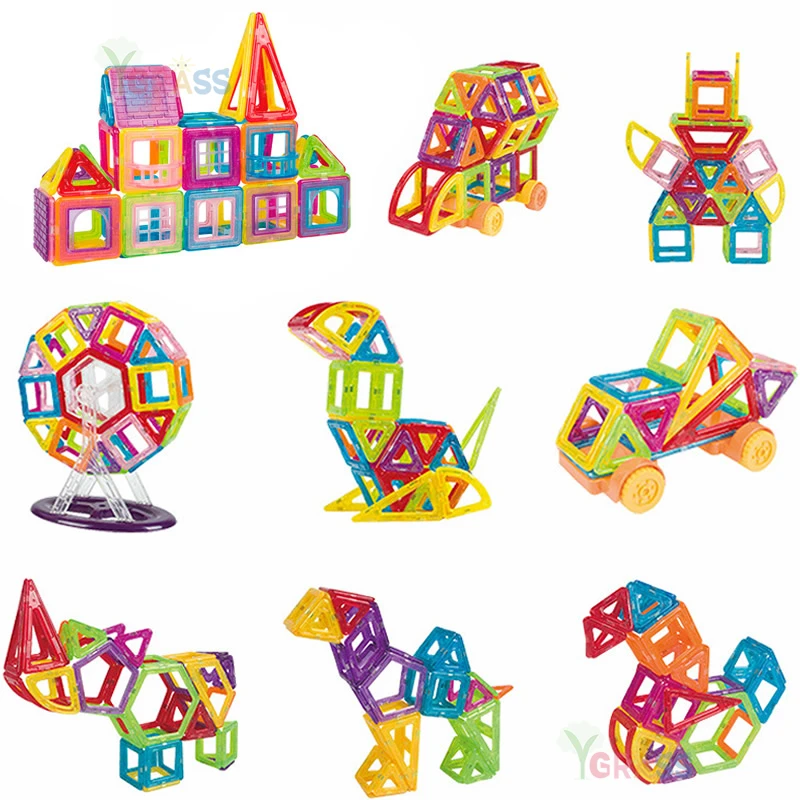 Magnetni Bloki Konstruktor Igrače Za Otroke Mini Stavbe Magnet Igre za Otroke Oblikovalec Izobraževalne Igrače Za Fante, Dekleta Darilo