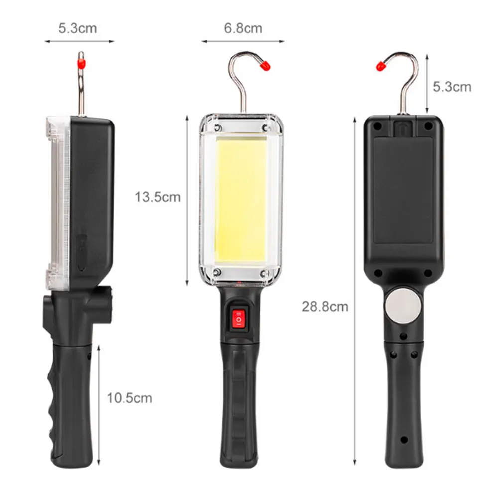 Magnetni COB LED Svetilka Delovna Svetloba Polnjenje prek kabla USB za Polnjenje Prenosnih Kavljem Svetilka za Kampiranje Plezanje Lov Popravilo Avtomobila