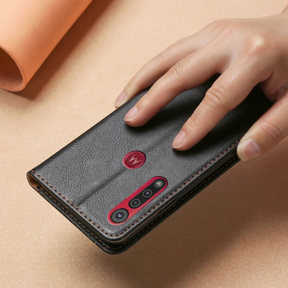 Magnetni Primeru za Motorola Moto G8 Igrajo Usnja Kritje TPU Hrbtni Pokrovček za Moto Eno Makro Flip Denarnice Primeru Reže za Kartice Telefon Vrečko