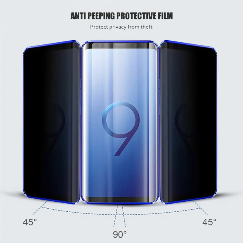 Magnetni Zasebnosti Steklo Ohišje za Samsung GalaxyS8 S9 S10 Plus S20 Ultra Note10 9 8 A51 A71 Anti-Spy 360 Zaščitna Magnet Primeru