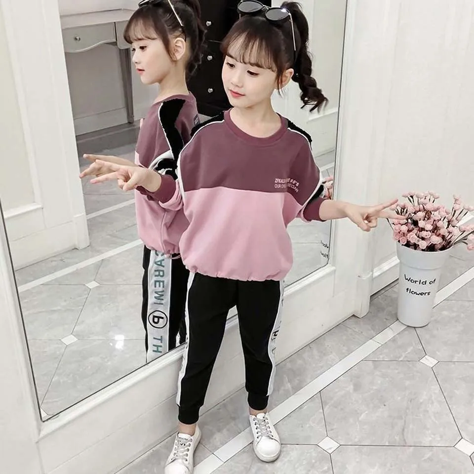 Majhni Otroci, Oblačila 2020 Pomlad Dekleta Določa Pulover Nastavite Korejski Dekleta Padec Obleke, Casual Sweatershirt Obleko