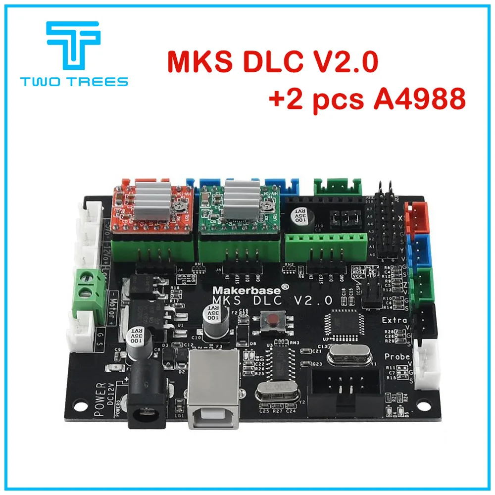 Makerbase MKS, DLC V2.0 S A4988 GRBL brez POVEZAVE Laser CNC Graviranje machinecontrol odbor UNO R3 širitev ploščo