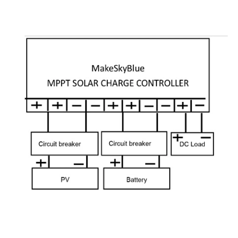 MakeSkyBlue MPPT Solarni Krmilnik za Polnjenje 50A Različica V118 Auto za 12V 24V 36V 48VDC Sistem LCD-Zaslon Max 160V 2200W PV Vhod