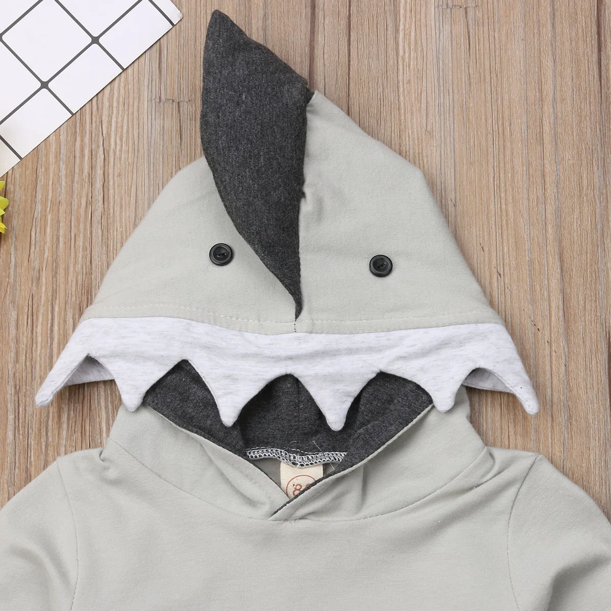 Mali morski Pes Mode Otrok, Fant 3D Long Sleeve Hooded Vrhovi Dolge Hlače 2PCS Outwear Jesensko Zimska Oblačila