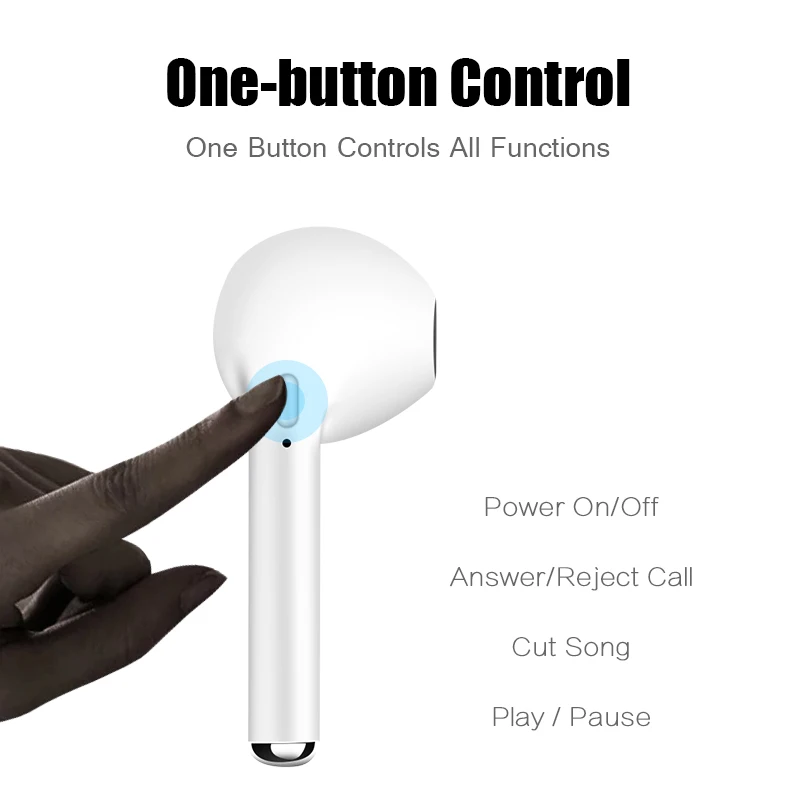 M&J i7s Mini TWS Bluetooth 5.0 Brezžične Slušalke Čepkov S Polnjenjem Polje Športne Slušalke Za iPhone, Android, Samsung Xiaomi