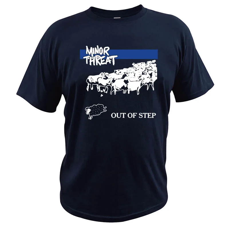 Manjše Grožnje T Shirt Album Out of Step Tshirt Ameriški Hardcore Punk Band Čistega Bombaža Premium Camisetas