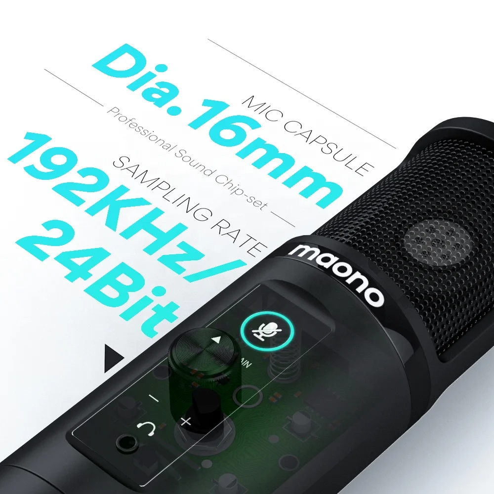 MAONO PM422 USB-Mikrofon Z Dotikom za Nemo Microfone 192Khz 24-bitno Kondenzatorja Podcast Studio Mikrofon Za RAČUNALNIK ZA YUTUBE FACEBOOK