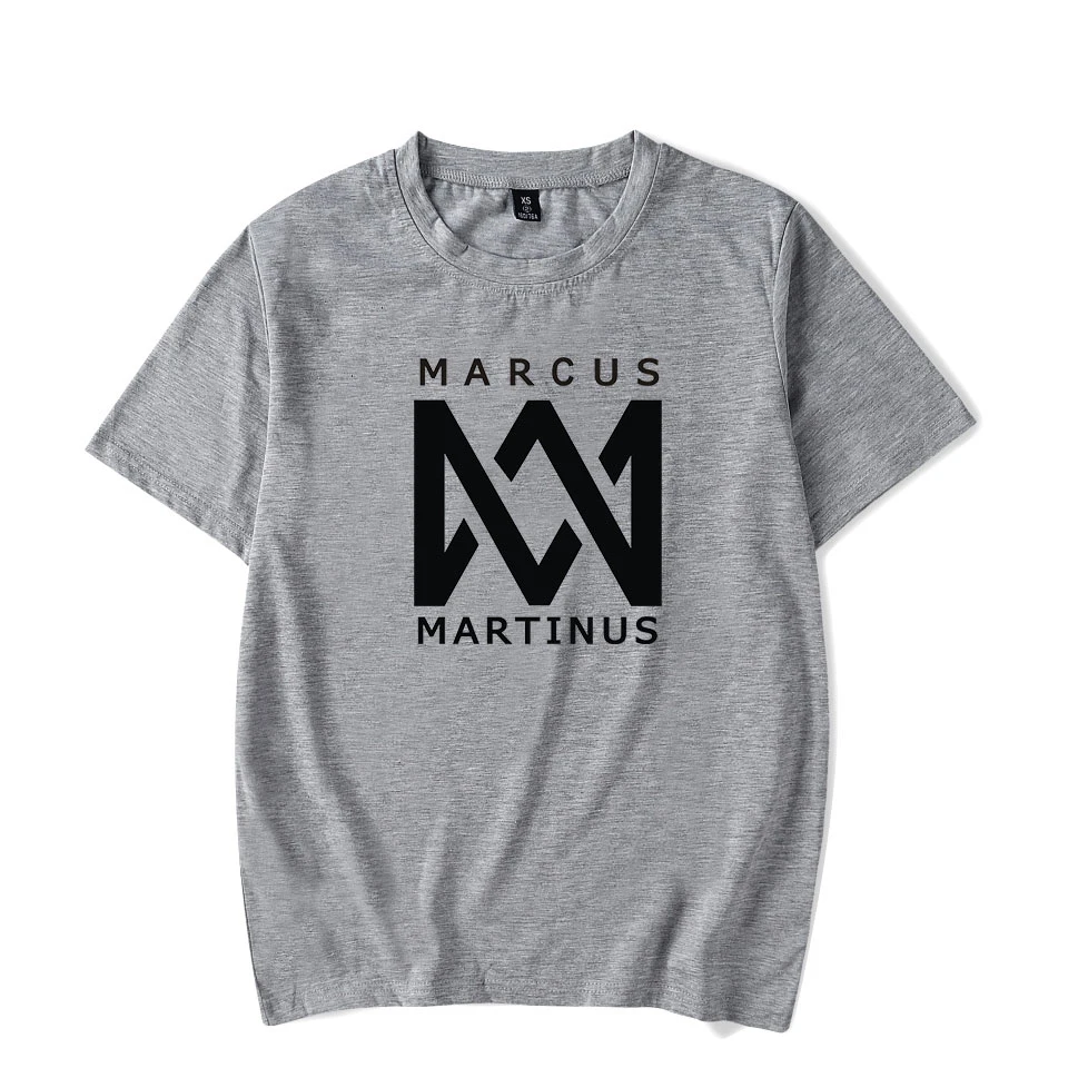 Marcus &martinus Kratek Rokav T-shirt O-vratu Poletje Kpop Nov Slog Priložnostne Hop Norveška Dvojna Kombinacija Mehke Majice