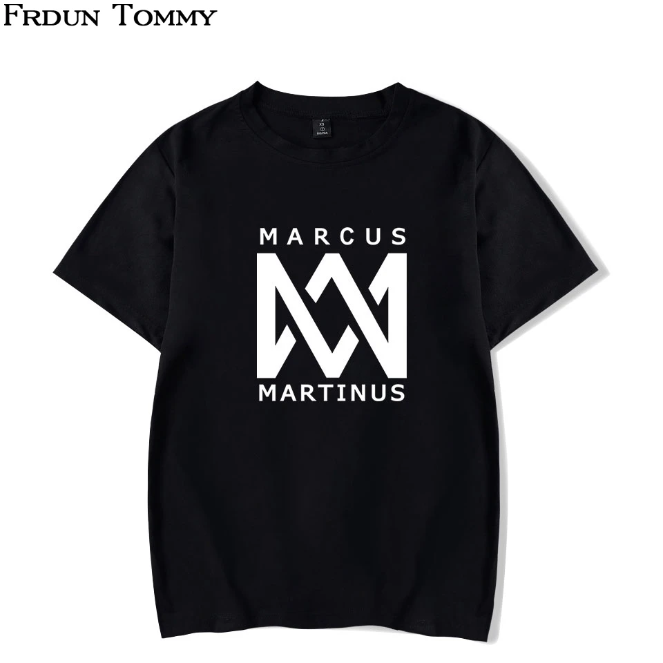 Marcus &martinus Kratek Rokav T-shirt O-vratu Poletje Kpop Nov Slog Priložnostne Hop Norveška Dvojna Kombinacija Mehke Majice