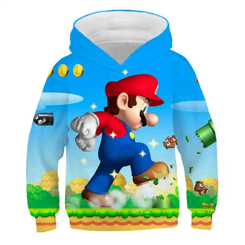 Mario brat Otroci risanka hoodies 2020 Nove Jesensko Zimske Fantje Dekleta super mario Tiskanja otroci Sweatshirts Moda Outwear Oblačila