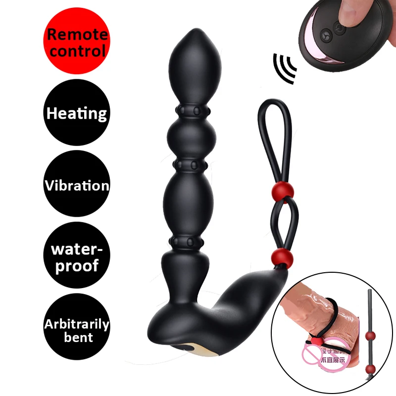 Masaža Prostate Vibrator Podaljšali Analne Kroglice Moški Prostate Masturbator Butt Plug Zapozneli Izliv Sex Igrača Za Moške