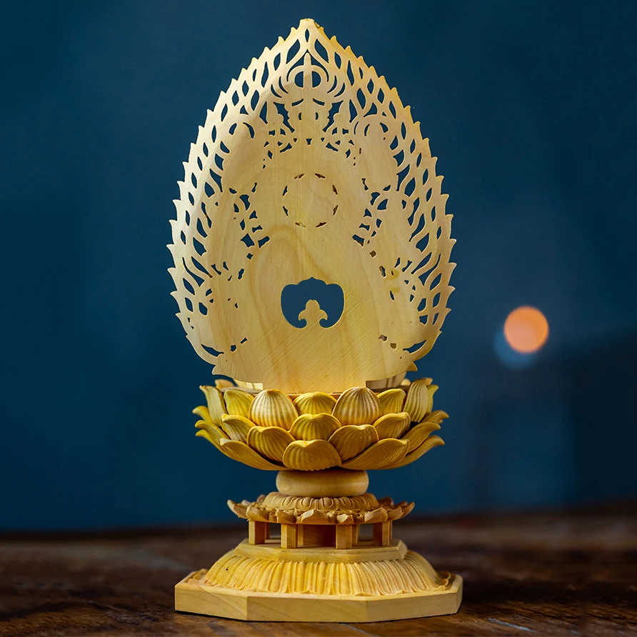 Masivnega lesa Majhne Buda znanja in ozadja kip znanja igrača doma dekor DIY