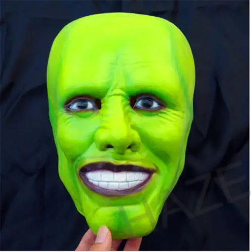 Masko Film Jim Carrey Cosplay Halloween Stranka Zeleni Funcy Obleko Odraslih Rekviziti