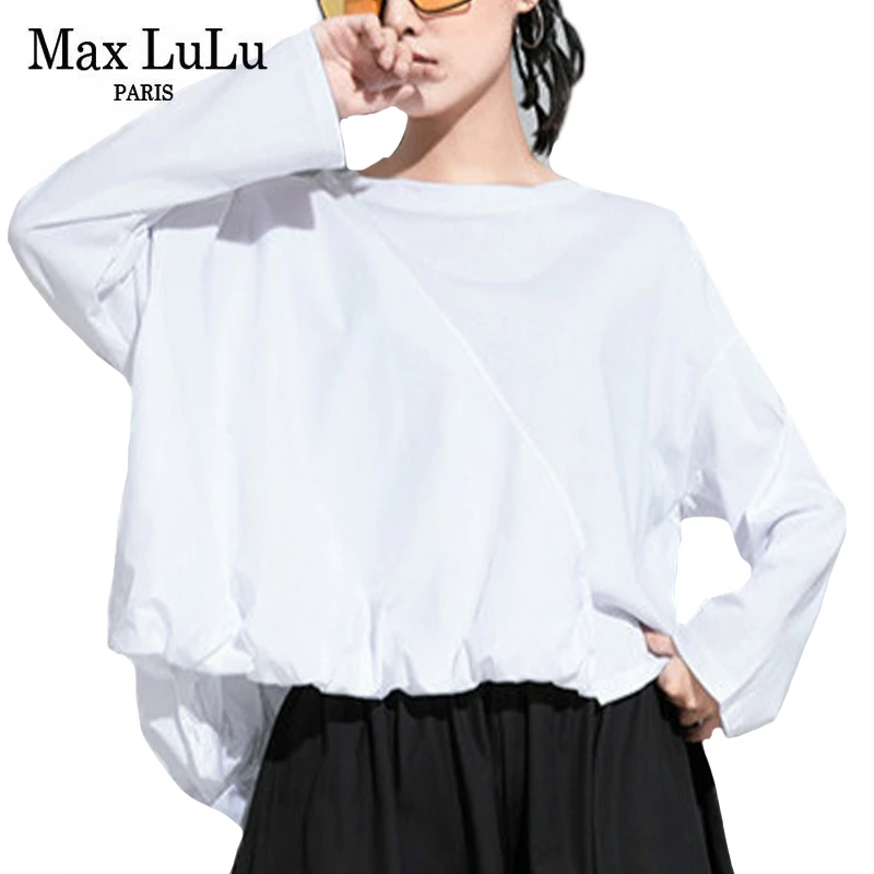 Max LuLu 2020 Nove Jesensko Evropske Dame Moda Vrhovi Punk Bluze Za Ženske Priložnostne Ohlapne Majice Ženske Letnik Ulične Plus Velikost