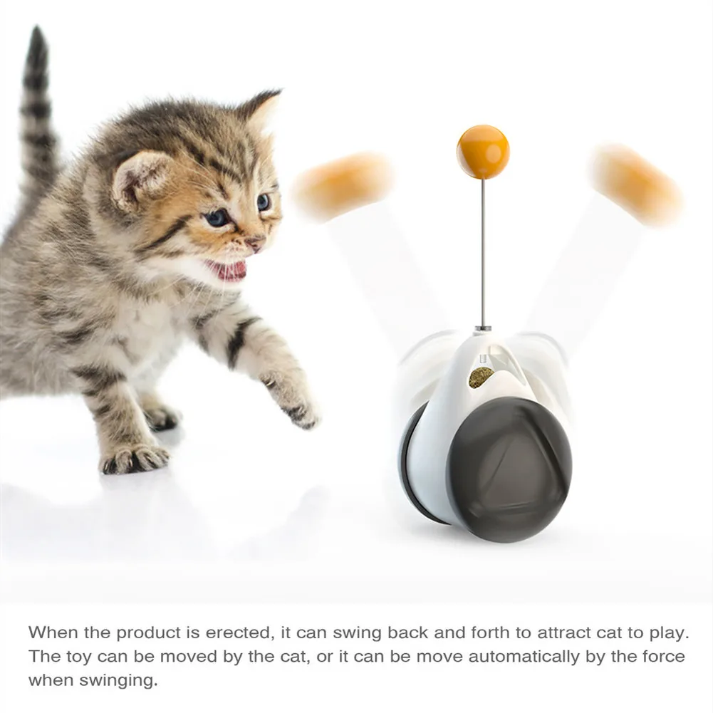 Mačja Igrača Ima Žogo Samodejno Blancled Kolesa Pet Preganja Igrača Interaktivni Obračanje Način Smešno Mačka Usposabljanje Igrače s Palico