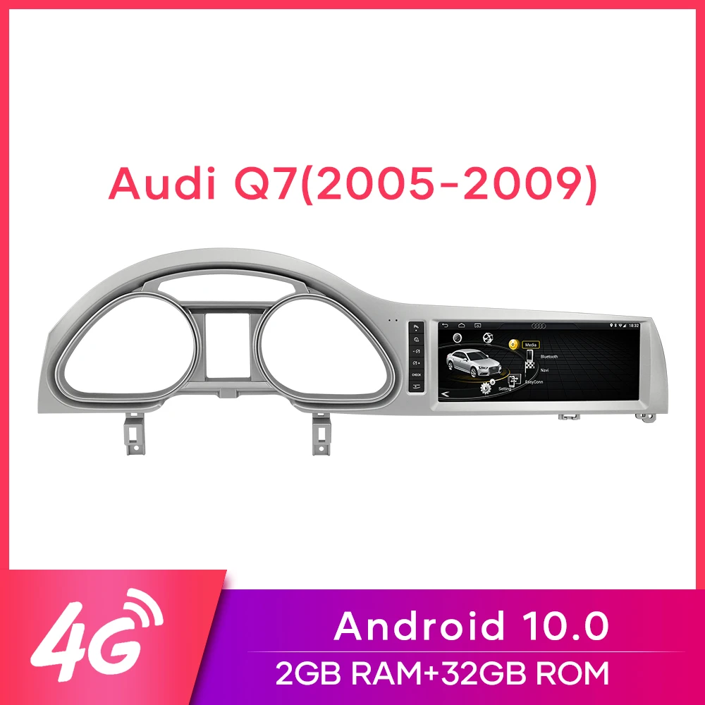 MCWAUTO Za Audi Q7 2005-2009 Android 10.0 Avto Večpredstavnostna Radio, GPS Navi Stereo 2+32GB RAM, WIFI, BT AUX DVD GPS 10.25 Palčni