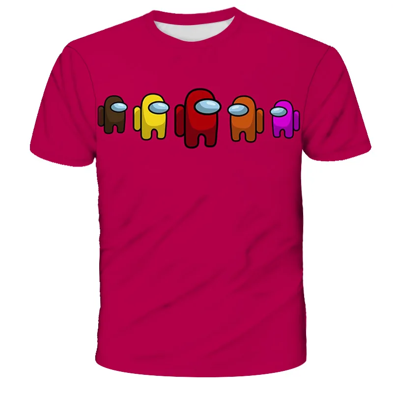Med Nami Otroci, Igre za Tiskanje Oblačila Teen 3D Smešne majice Otroka Kratek Rokav Obleka Homme Tees Vrhovi Fantje Tshirts Ulične