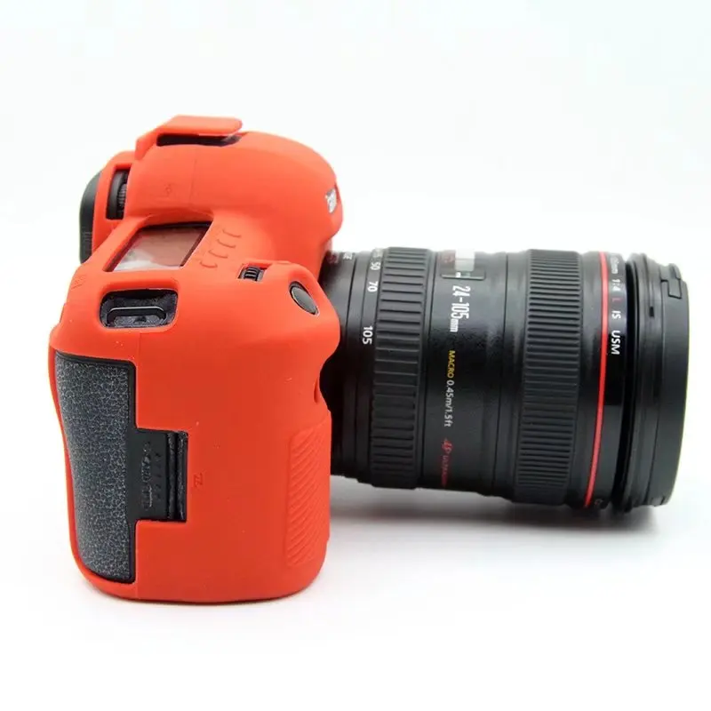 Mehke Silikonske Gume Fotoaparat Telo Primeru Kritje Za Canon EOS 5D Mark IV 5D4 Fotoaparat Torba Zaščitni Lupini Pokrov