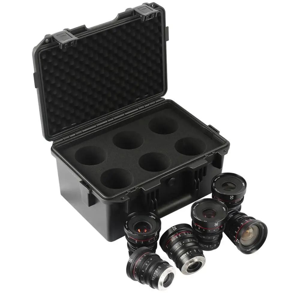 Meike T2.2 Cine objektiv Kit ( Opcija: Vsak 3 MFT Osrednja dolžine: 8 mm 12 mm 16 mm 25 mm 35 mm 50 mm 65 mm 85mm) z Cine Objektiv Primeru