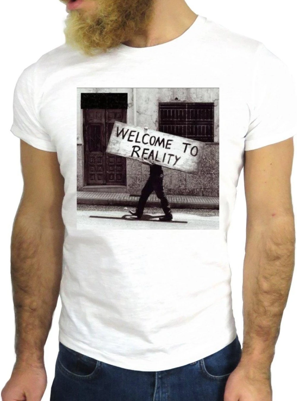MenLastest 2020 Preprost Stil T Shirt Dobrodošli V Resničnost Mesto Človek Zabavno Kul Moda Lepo Motiv Na Majico