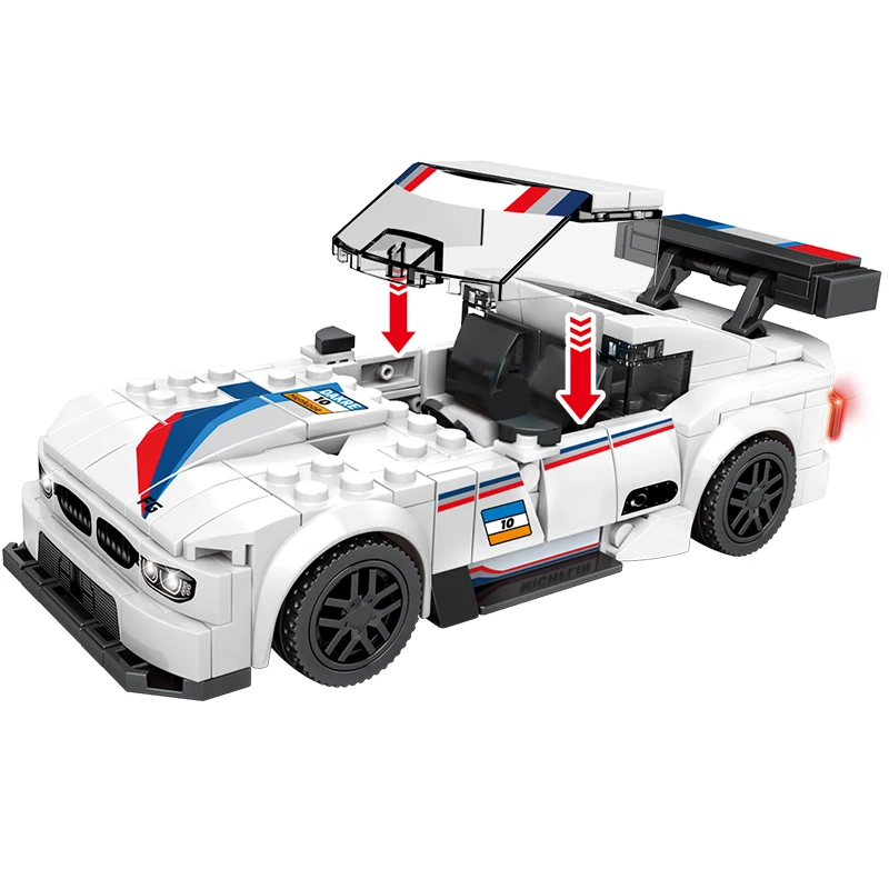 Mesto Stvarnika MOC Hitrost Super Racing Avto Model gradniki Tehnične Mehanske Vozila Tekmovalce Slika Opeke Igrače za Otroke
