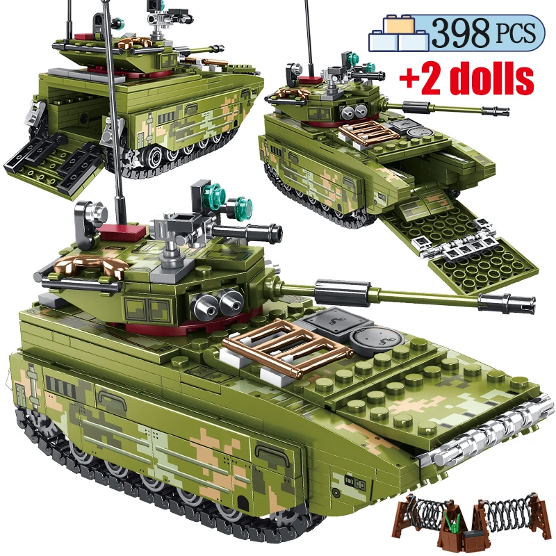 Mesto WW2 Ustvarjalca Tank Tovornjake Model gradniki Vojaško-Tehnični Orožje, Vozila Vojak Vojske Številke Opeke Igrače Za Otroke