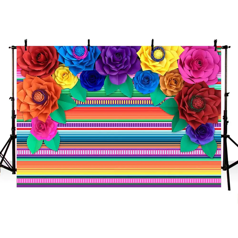 Mexican Fiesta Fotografija Ozadje Odraslih Oseb Cvet Foto Ozadje Dekoracijo Studio Prop Banner