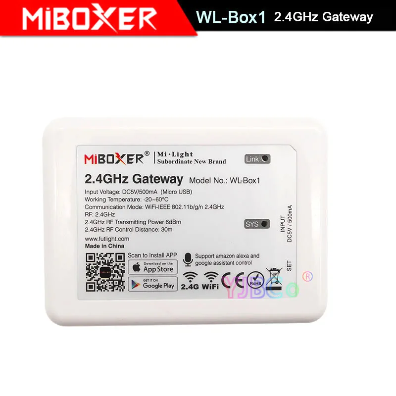 Miboxer WL-Box1 2,4 GHz Prehod Wifi krmilnik 5 združljiv z IOS/Andriod sistem Brezžične APLIKACIJE Nadzor za led trak svetlobe