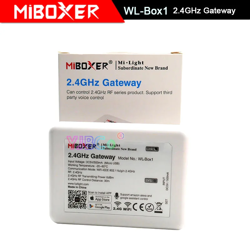 Miboxer WL-Box1 2,4 GHz Prehod Wifi krmilnik 5 združljiv z IOS/Andriod sistem Brezžične APLIKACIJE Nadzor za led trak svetlobe