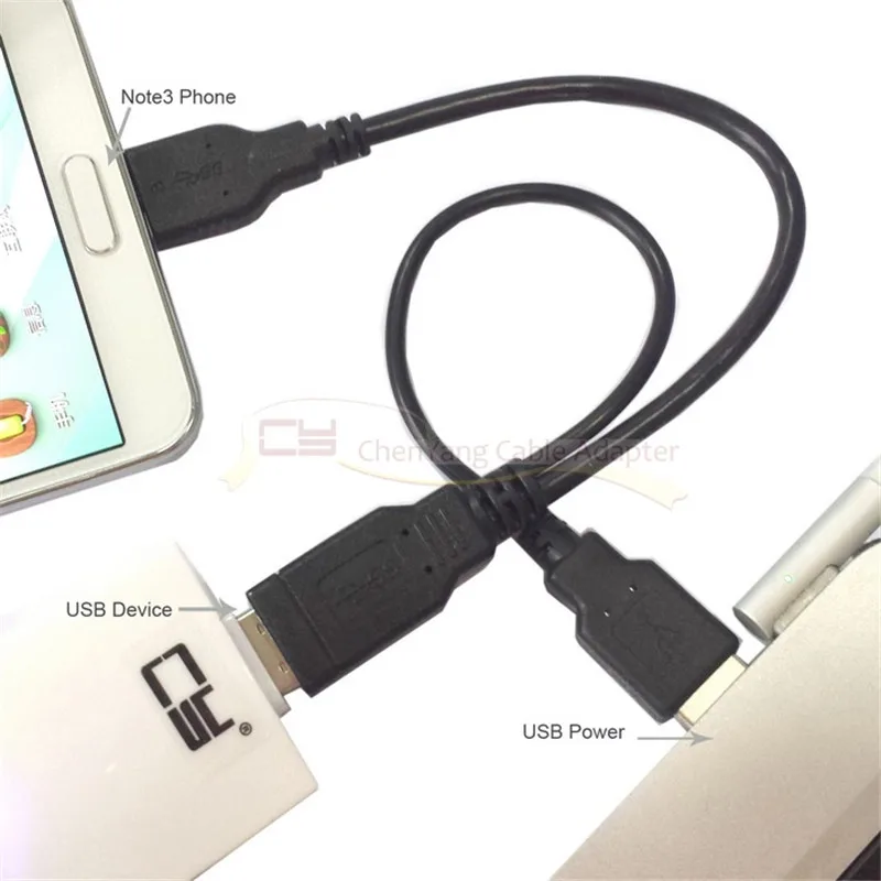 Micro USB 3.0 Host OTG Flash Disk Kabel z USB napajanje za Samsung Galaxy Note3 N9000 S5 i9600 Opomba Pro & IBM thinkpad 8 Črna