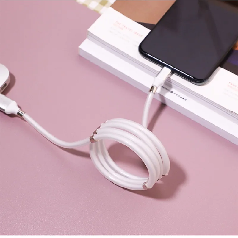 Micro USB Tip C Kabel Polnilnika Datum Kabel Magnetni Enostavno Tuljavo in Organizirati Žice Za Samsung Huawei Xiaomi Android za iPhone