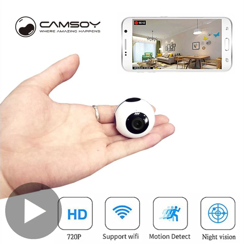 Mikro Doma Brezžični Video CCTV Mini Varnostni Nadzor z Wifi IP Kamera Kamera Camara za Telefon Wi-Fi Senzor Gibanja IPcamera